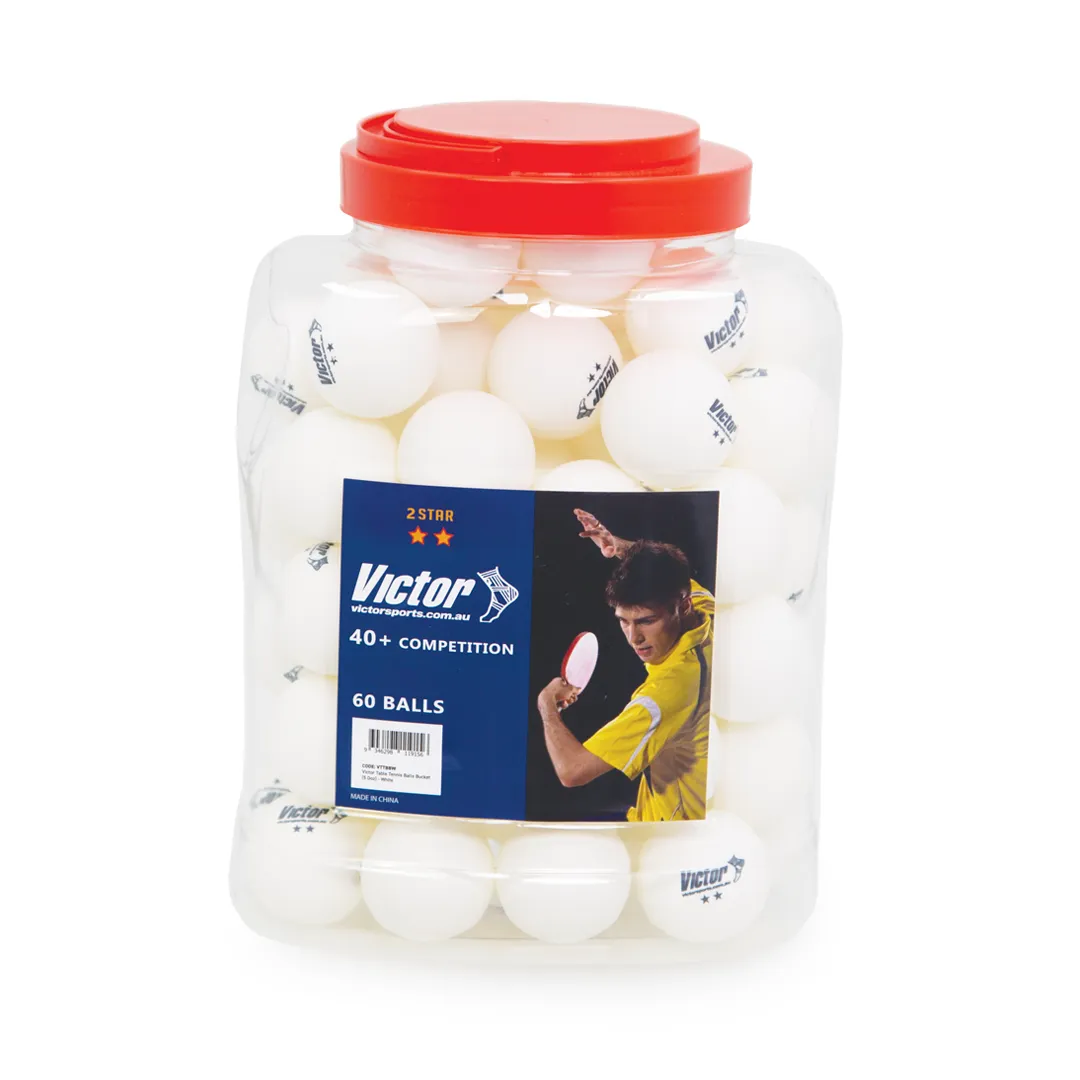 Victor Table Tennis Balls Bucket (5 Doz)