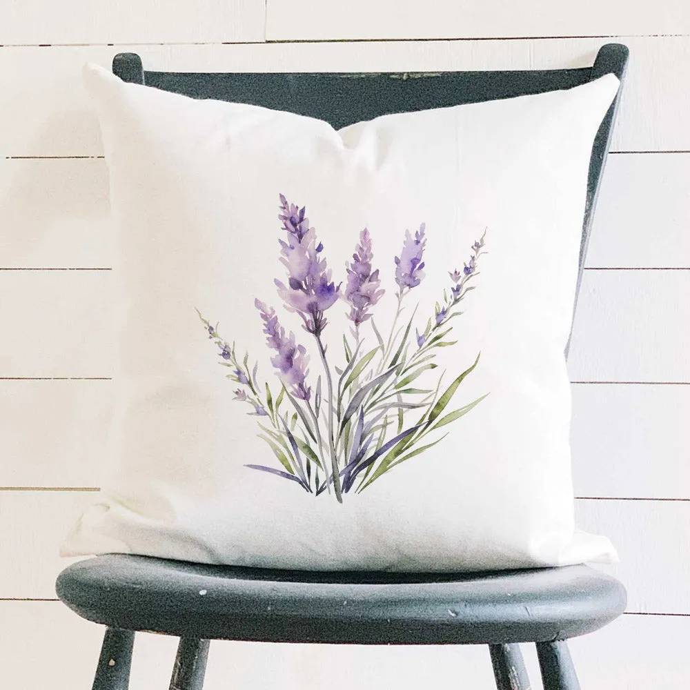 Watercolor Lavender - Square Canvas Pillow