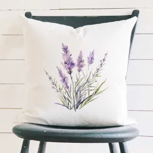 Watercolor Lavender - Square Canvas Pillow