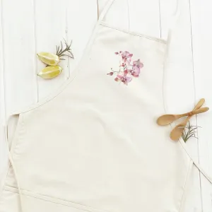 Watercolor Orchid Blooms - Women's Apron