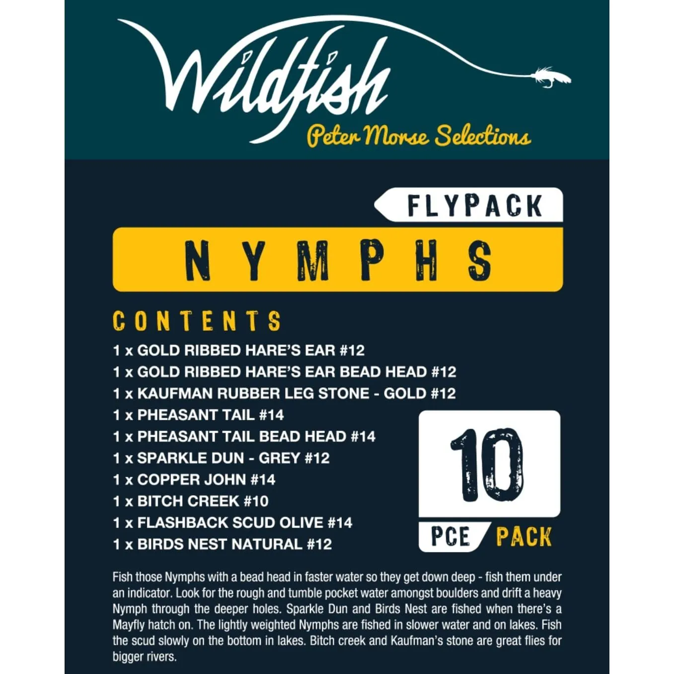 Wildfish Flypack Nymphs 10 pack