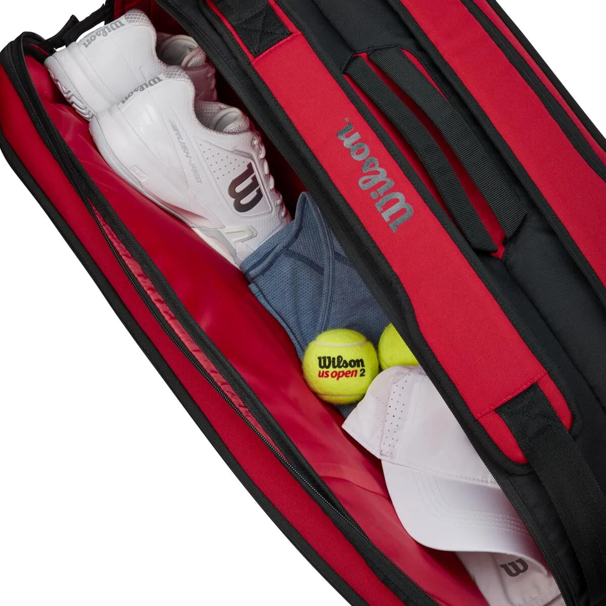 Wilson Clash v2 Super Tour 9 Pack Racquet Bag (Red/Black)