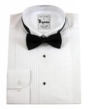 Wingtip Collar with Pleated Front & Regular Cuff, with Bow Tie and Stud Buttons