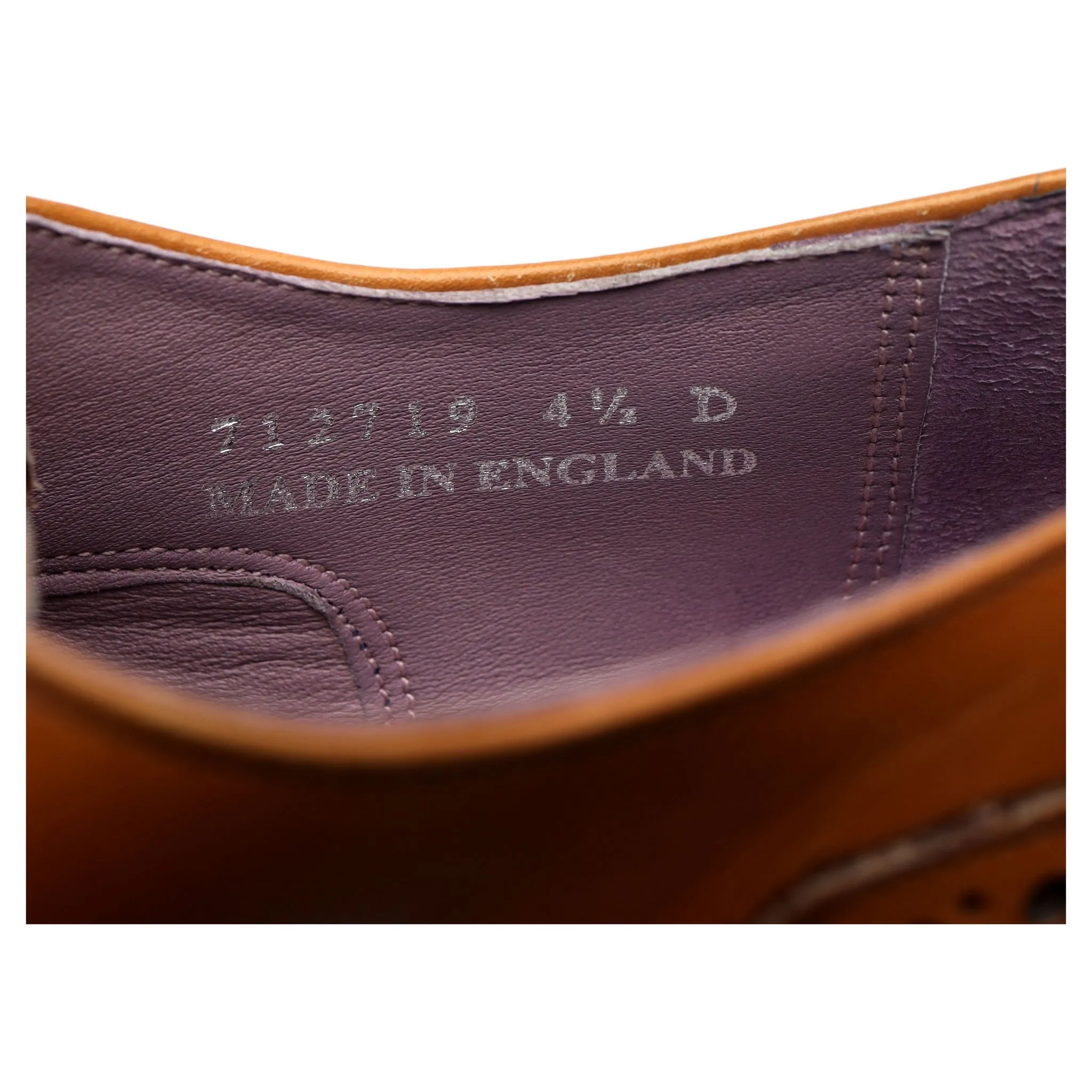 Women's 'Freya' Tan Brown Leather Oxford UK 4.5 D
