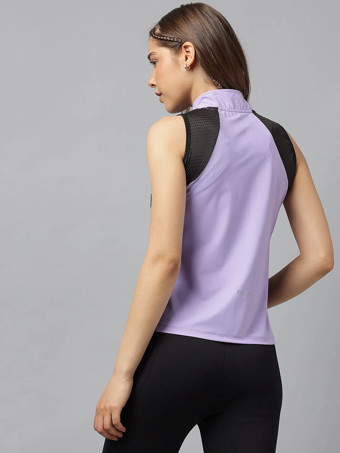 Women's short sleeves self deisgn colorblock top
