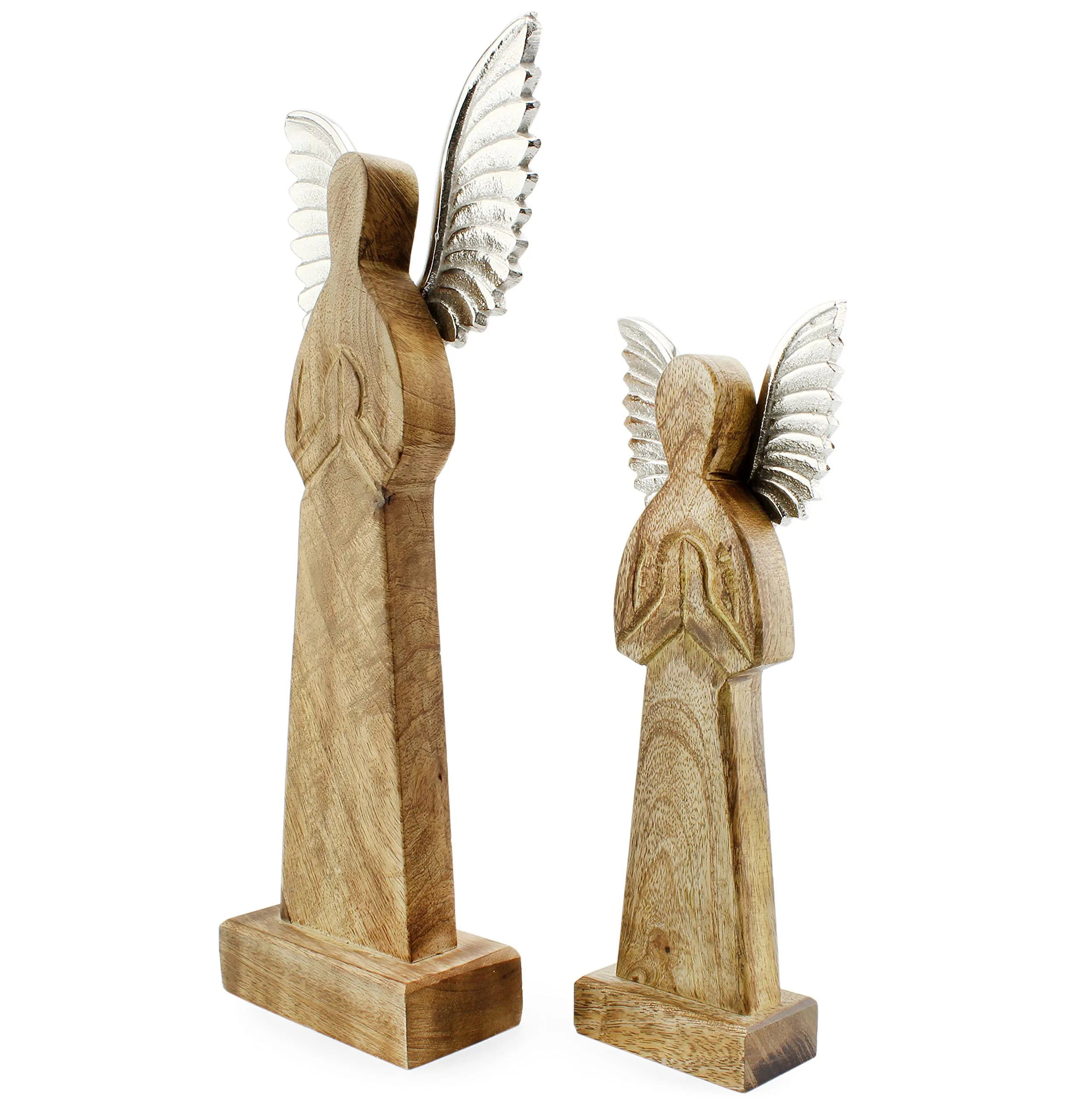 Wooden Angel Christmas Statues (Case of 12 Sets)
