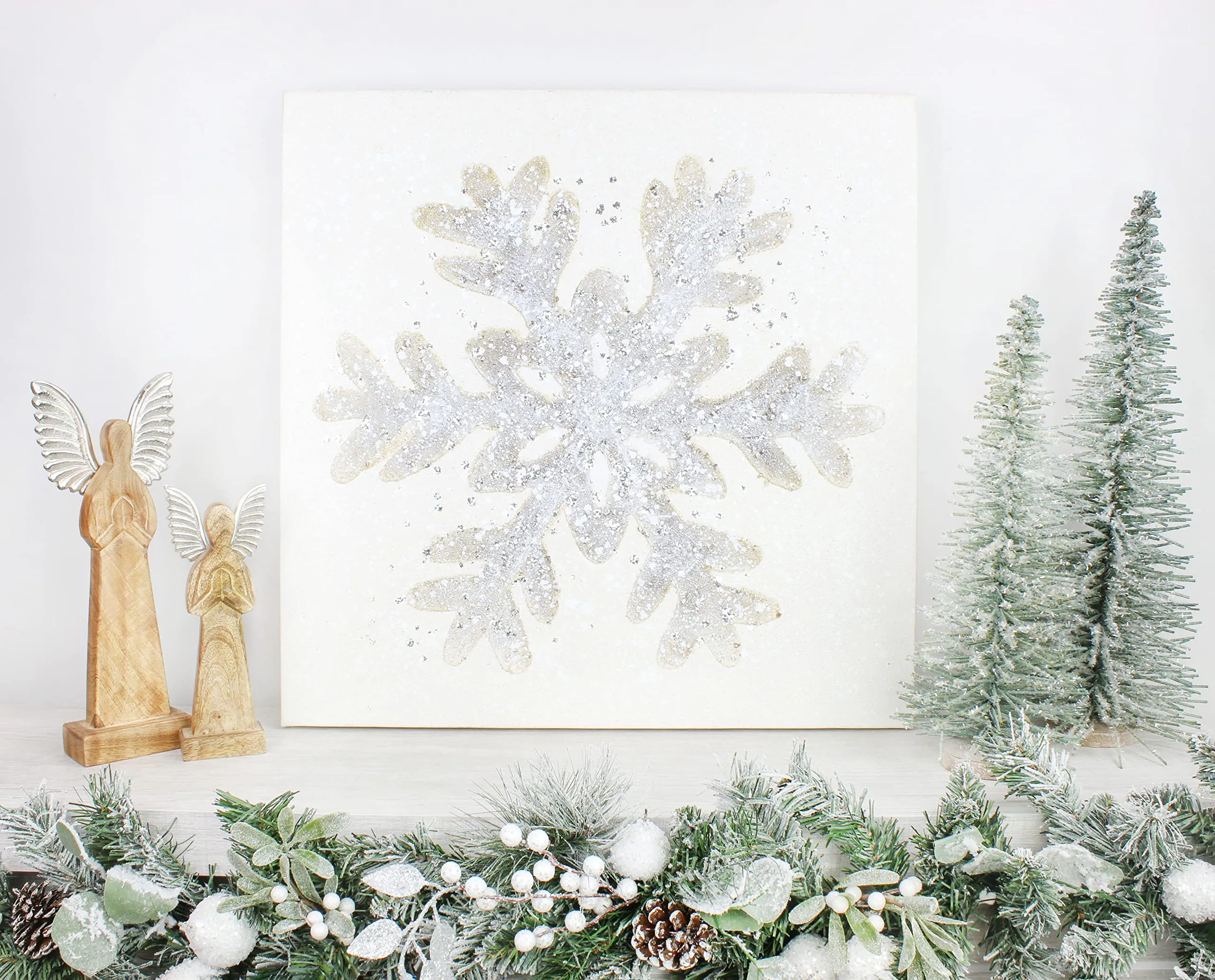 Wooden Angel Christmas Statues (Case of 12 Sets)