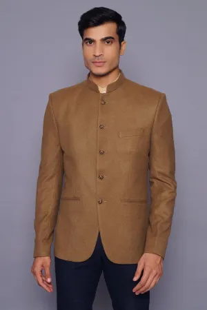 Wool Brown Bandhgala