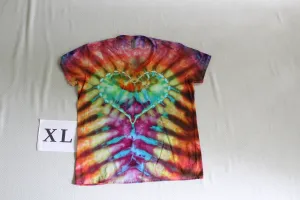 XL Ladies  V-Neck Incline Heart