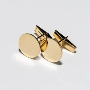Yellow Gold Custom Cufflinks - Polished