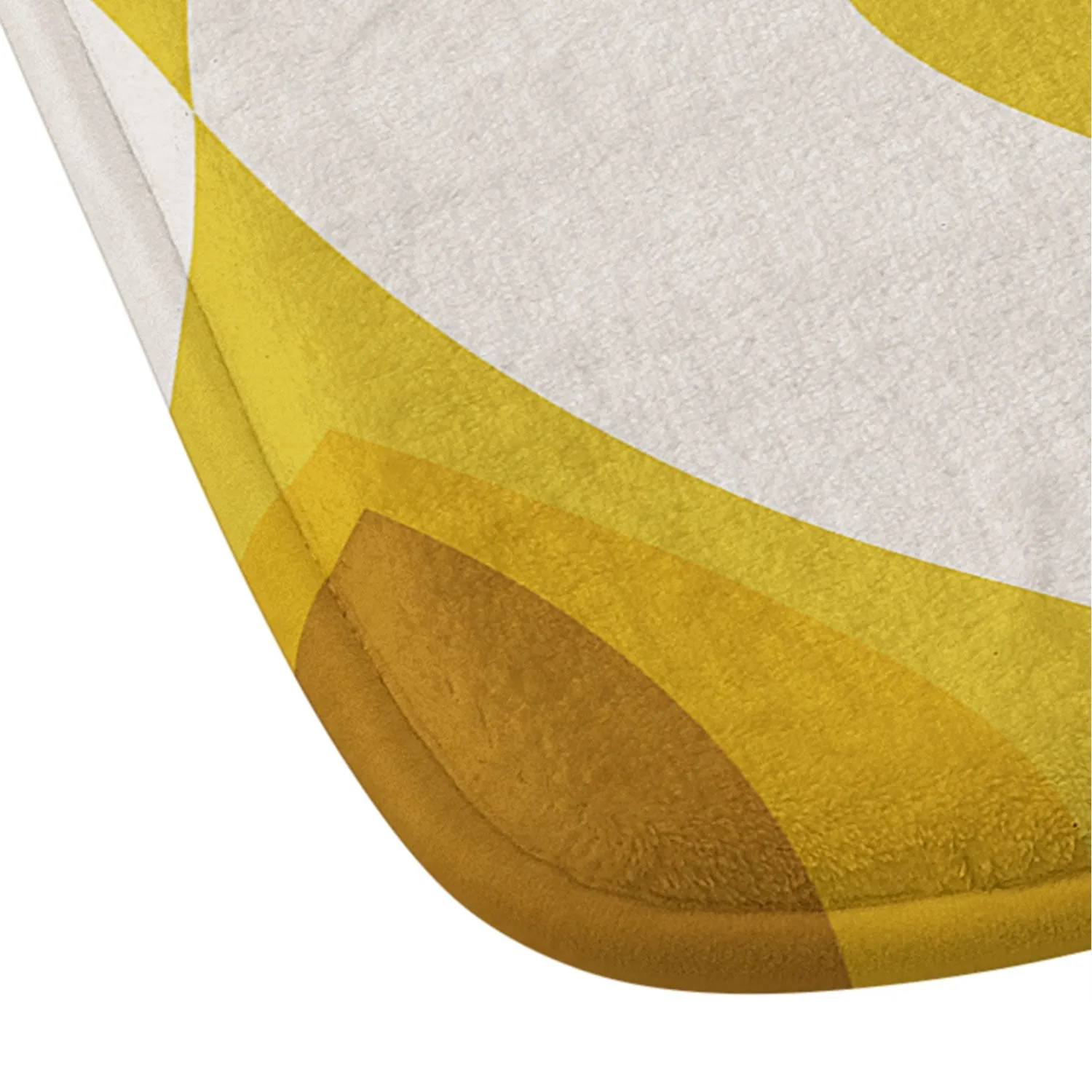 YELLOW ORNAMENTS MEMORY FOAM BATH MAT