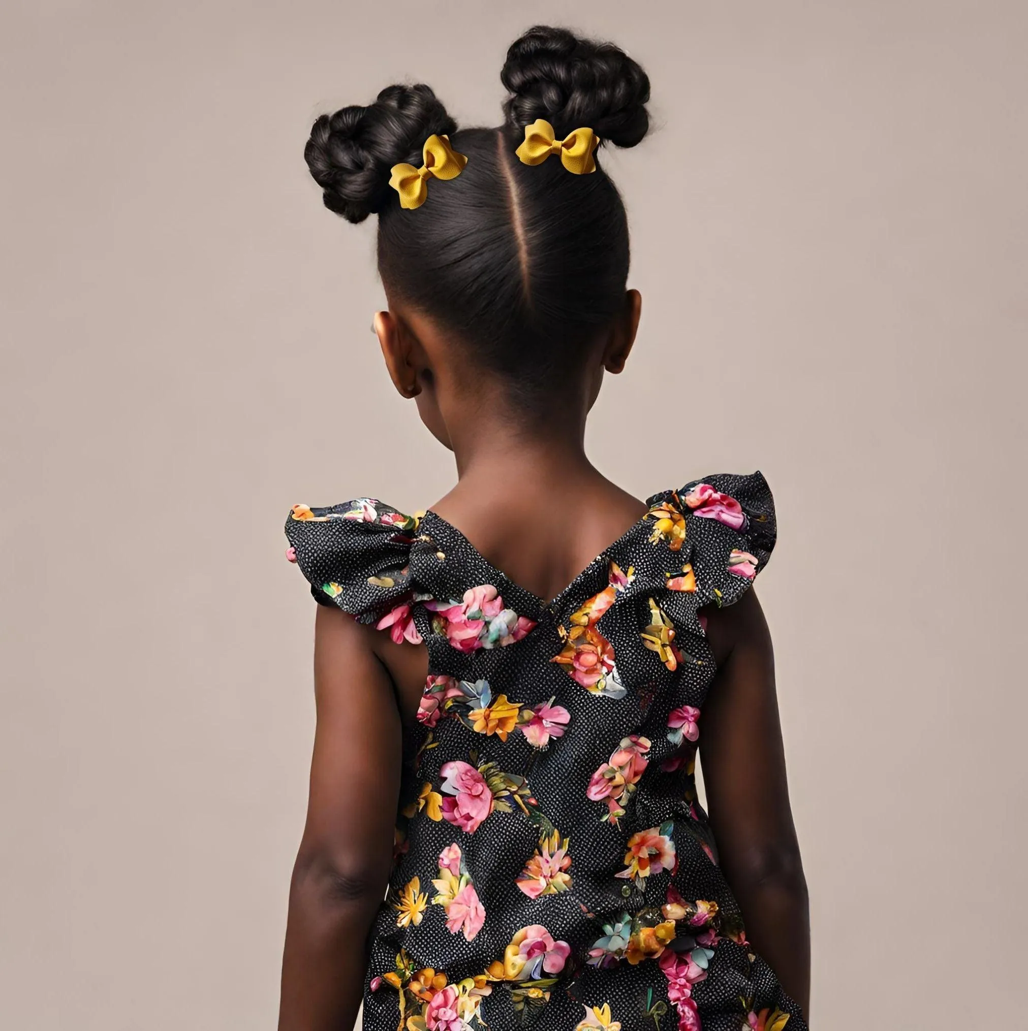 Yellow Pinch Hair Bow