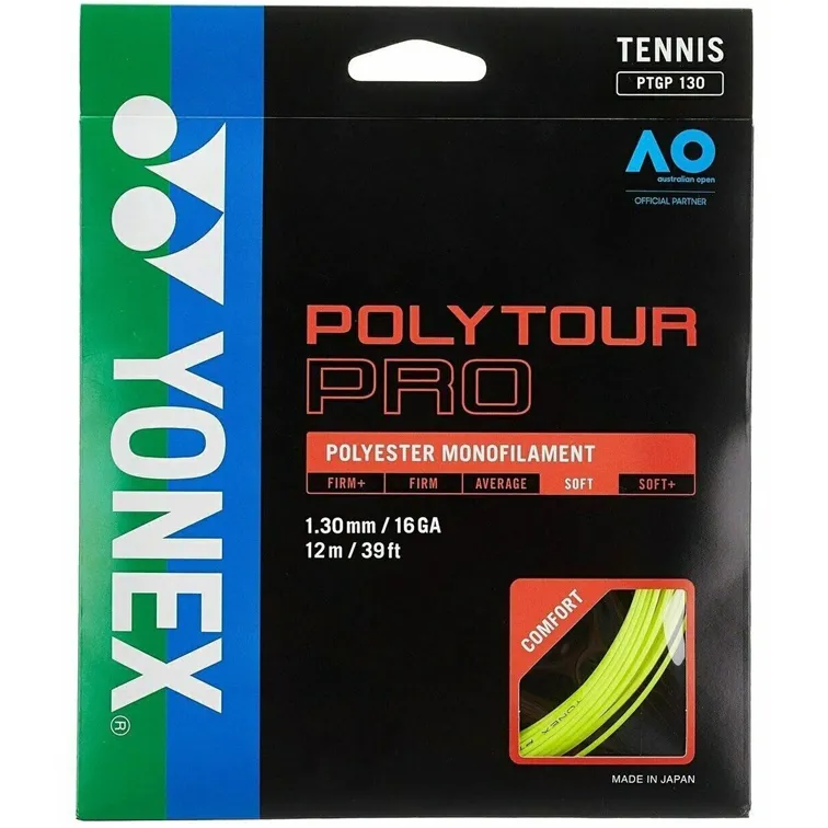 Yonex Poly Tour Pro 130 16G Yellow Tennis String Set