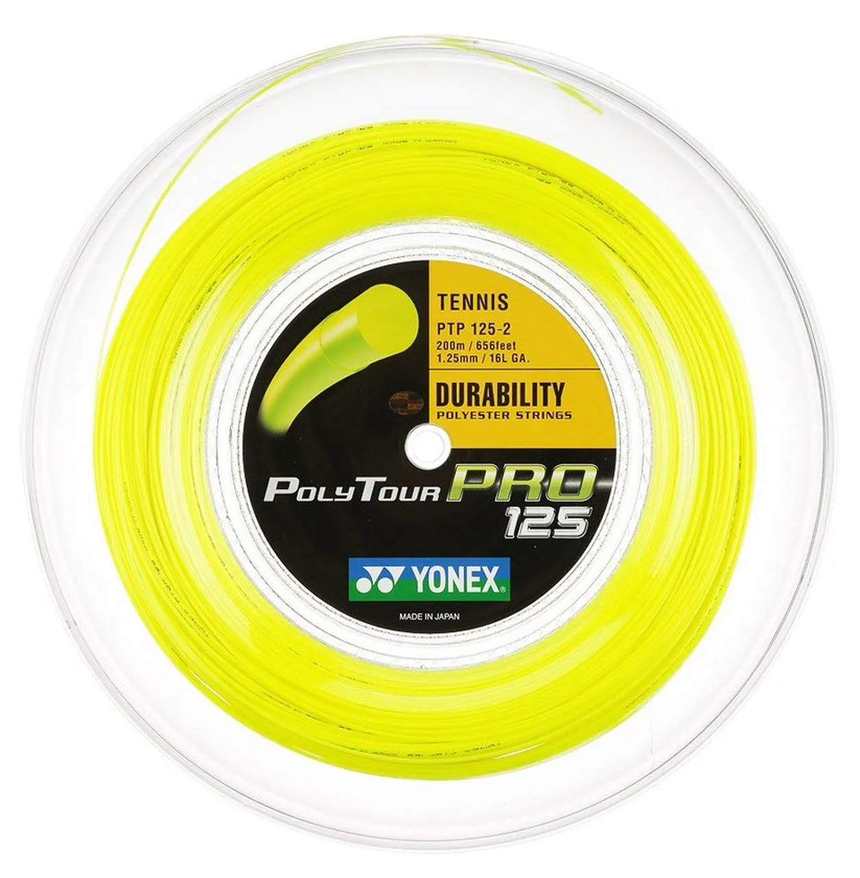 Yonex Polytour Pro 125 16L 200m Reel Tennis Strings [Yellow]